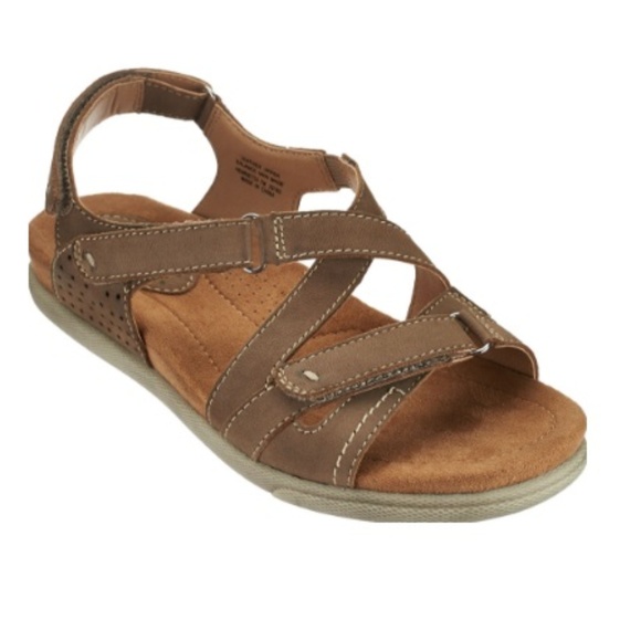 Earth Origins Nubuck Adj. Multi-strap Sandals 3174 - Picture 2 of 5
